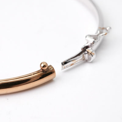 OEAU OEAU simple simple mix bracelet Bracelet Bracelet Bangle Cuff 750 White Gold Brown Gold