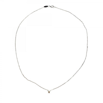 オー OEAU solitaire browndiamond necklace ネックレス ペンダント チョーカー 750 ホワイトゴールド