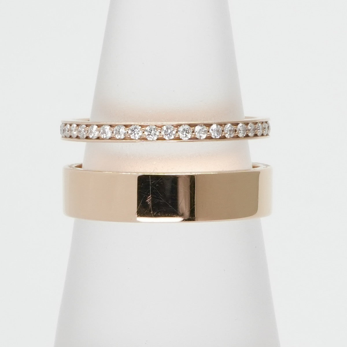 REPOSSI REPOSSI Berbere 2-row ring, pink gold, pave diamond ring, ring, 750PG, pink gold, rose gold