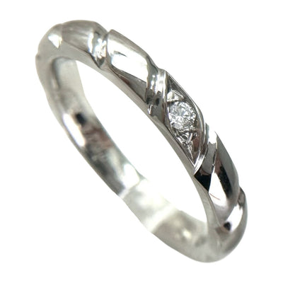 CHAUMET Chaumet Torsade Ring PT950 Silver Diamond Ring Pain Ring Wedding Ring Platinum