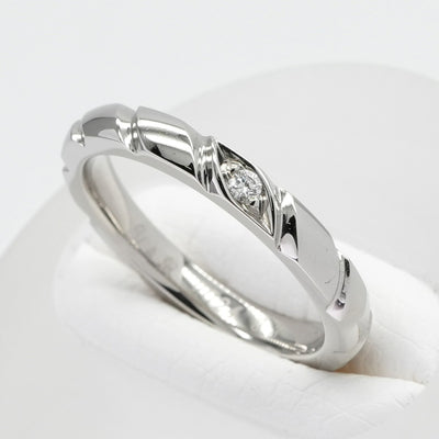 CHAUMET Chaumet Torsade Ring PT950 Silver Diamond Ring Pain Ring Wedding Ring Platinum