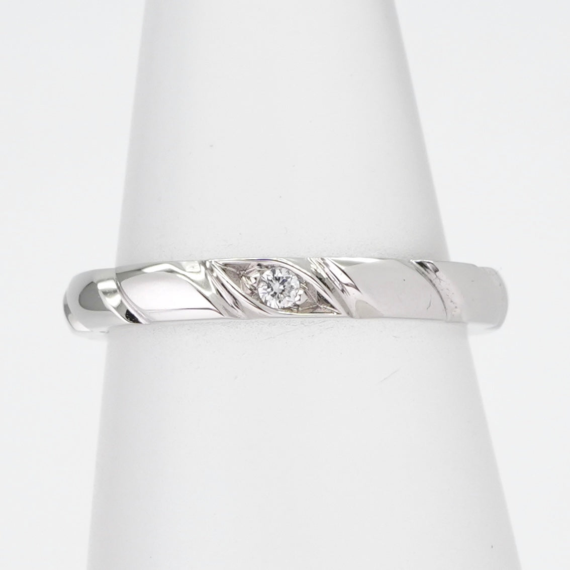 CHAUMET Chaumet Torsade Ring PT950 Silver Diamond Ring Pain Ring Wedding Ring Platinum