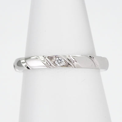 CHAUMET Chaumet Torsade Ring PT950 Silver Diamond Ring Pain Ring Wedding Ring Platinum
