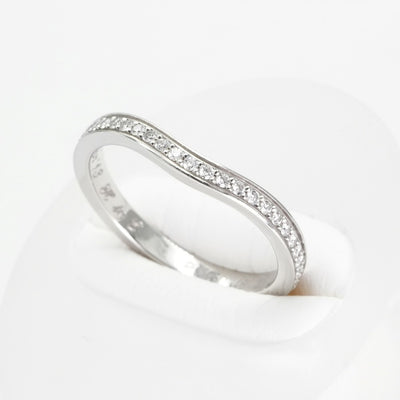 カルティエ Cartier バレリーナ ウェディング リング バレリーナカーブ BALLERINE WEDDING BAND リング 指輪 Pt950 プラチナ ダイヤリング 結婚指輪 マリッジリング プラチナ