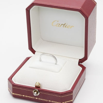 CARTIER Cartier Ballerina结婚戒指Ballerina Curve Ballerine结婚乐队戒指PT950白金钻石戒指婚礼戒指婚姻戒指铂金