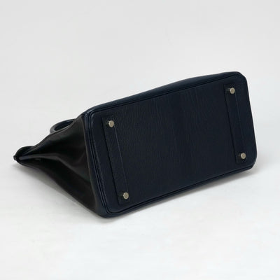 HERMES 爱马仕 Haut a courroies 32 Haut a courroies 32 袋，手提袋，雪花，海军，蓝色，银色配件