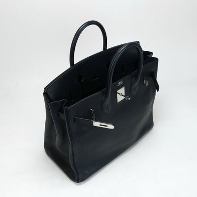 HERMES 爱马仕 Haut a courroies 32 Haut a courroies 32 袋，手提袋，雪花，海军，蓝色，银色配件