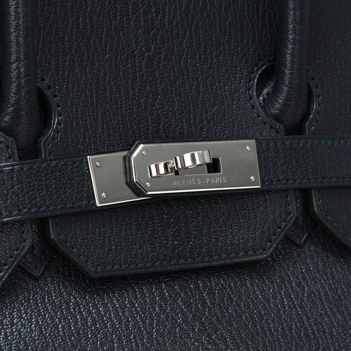 HERMES 헤르메스 Haut ? courroies 32 Haut ? courroies 32 가방, 토트 백, Chevre, Navy, Blue, Silver Fittings