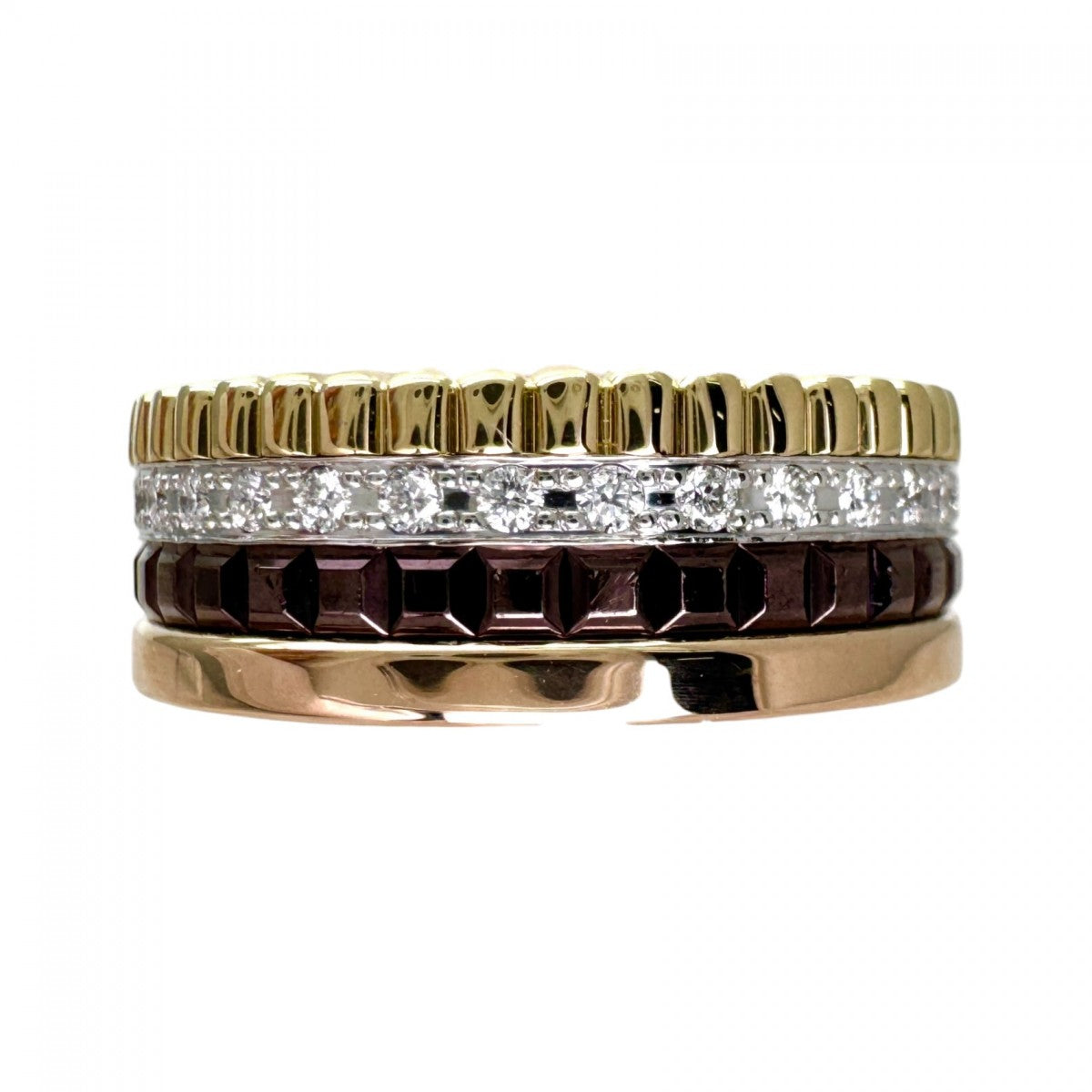 BOUCHERON BOUCHERON Quatre Classic Ring Small Quatre ring Brown quatre classic ring 750 yellow gold pink gold white gold brown yellow gold white gold pink gold brown PVD