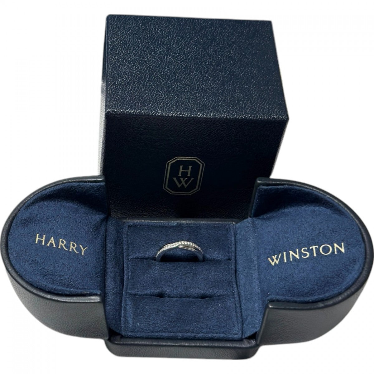 HARRY WINSTON Harry Winston Tristo Wanrow乐队戒指Tristo Wanrow Band Ring Ring Tristo撰写的Harry Winston Ring PT950银钻石戒指婚礼戒指婚礼戒指Platinum