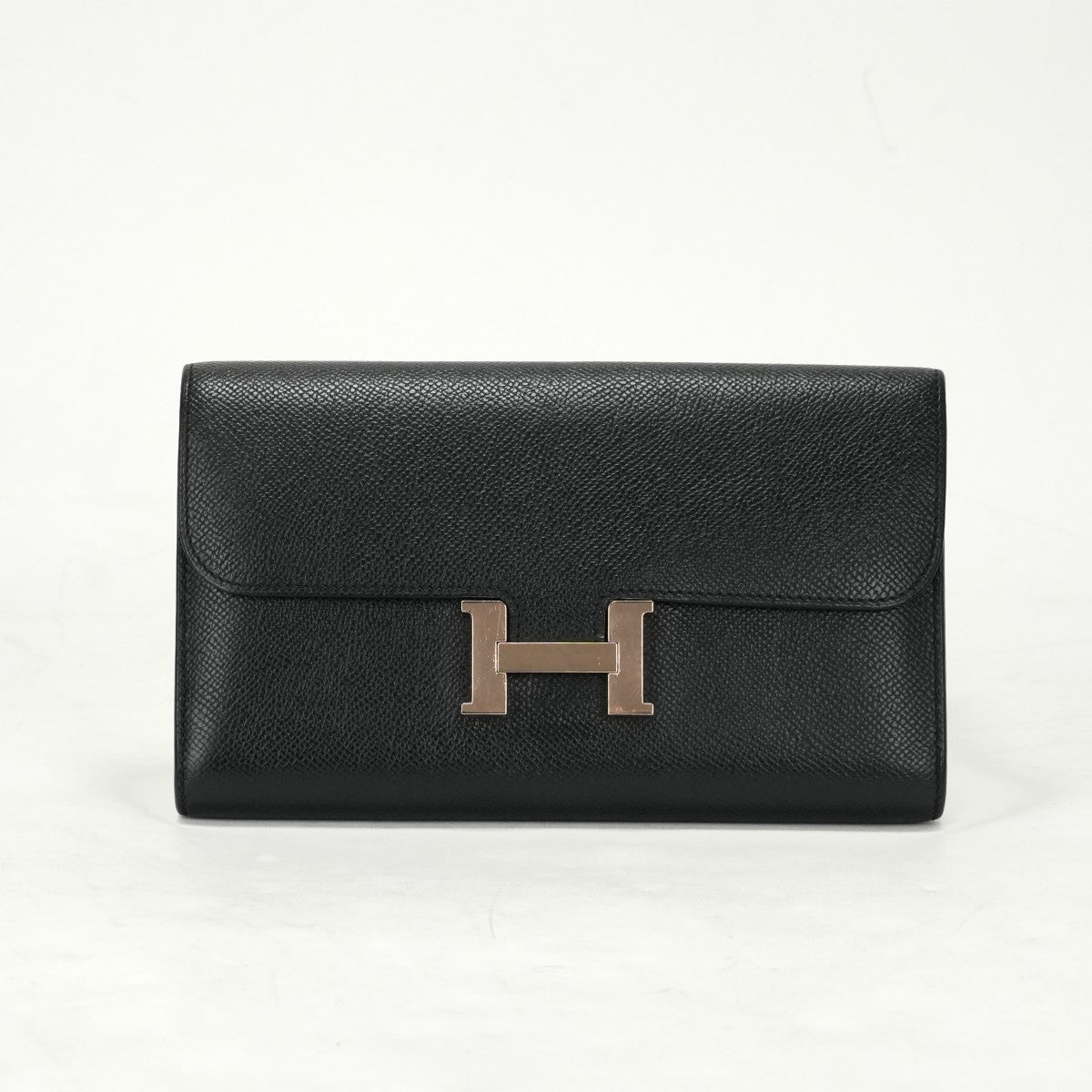 HERMES HERMES Constance long Constance long Wallet Long Wallet Epson Noir Black Rose Gold Hardware Pink Gold Hardware Vaugh Epson