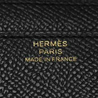 エルメス HERMES コンスタンスロング コンスタンス ロング 財布 長財布 ロングウォレット エプソン ノワール ブラック 黒 ローズゴールド金具 ピンクゴールド金具 ヴォーエプソン