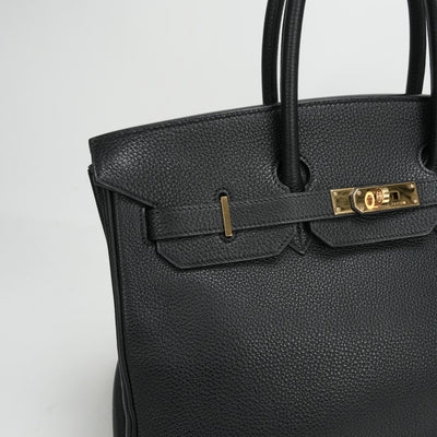 HERMES HERMES Birkin 35 Birkin 35 Tote bag Togo Noir Black Gold hardware