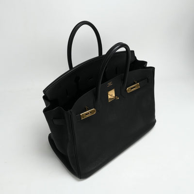 HERMES 헤르메스 Birkin 35 Birkin 35 토트 백 토고 누아 블랙 골드 하드웨어