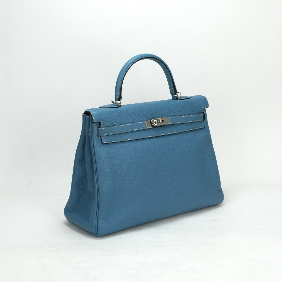 HERMES HERMES Kelly 35 Kelly 35 Bag, tote bag, shoulder bag, togo, blue jean, blue, blue, silver hardware