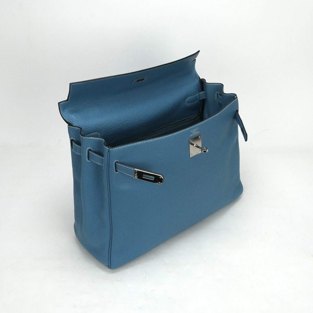 HERMES HERMES Kelly 35 Kelly 35 Bag, tote bag, shoulder bag, togo, blue jean, blue, blue, silver hardware