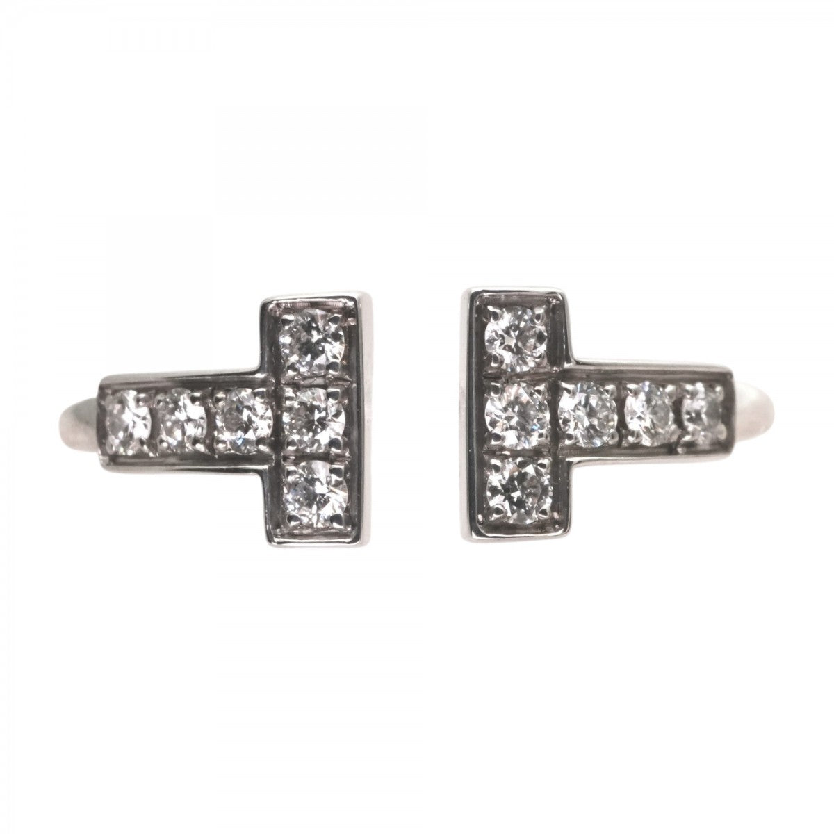 Tiffany & Co. Tiffany＆Co。电线环T线18K白金T形环750WG银色白金