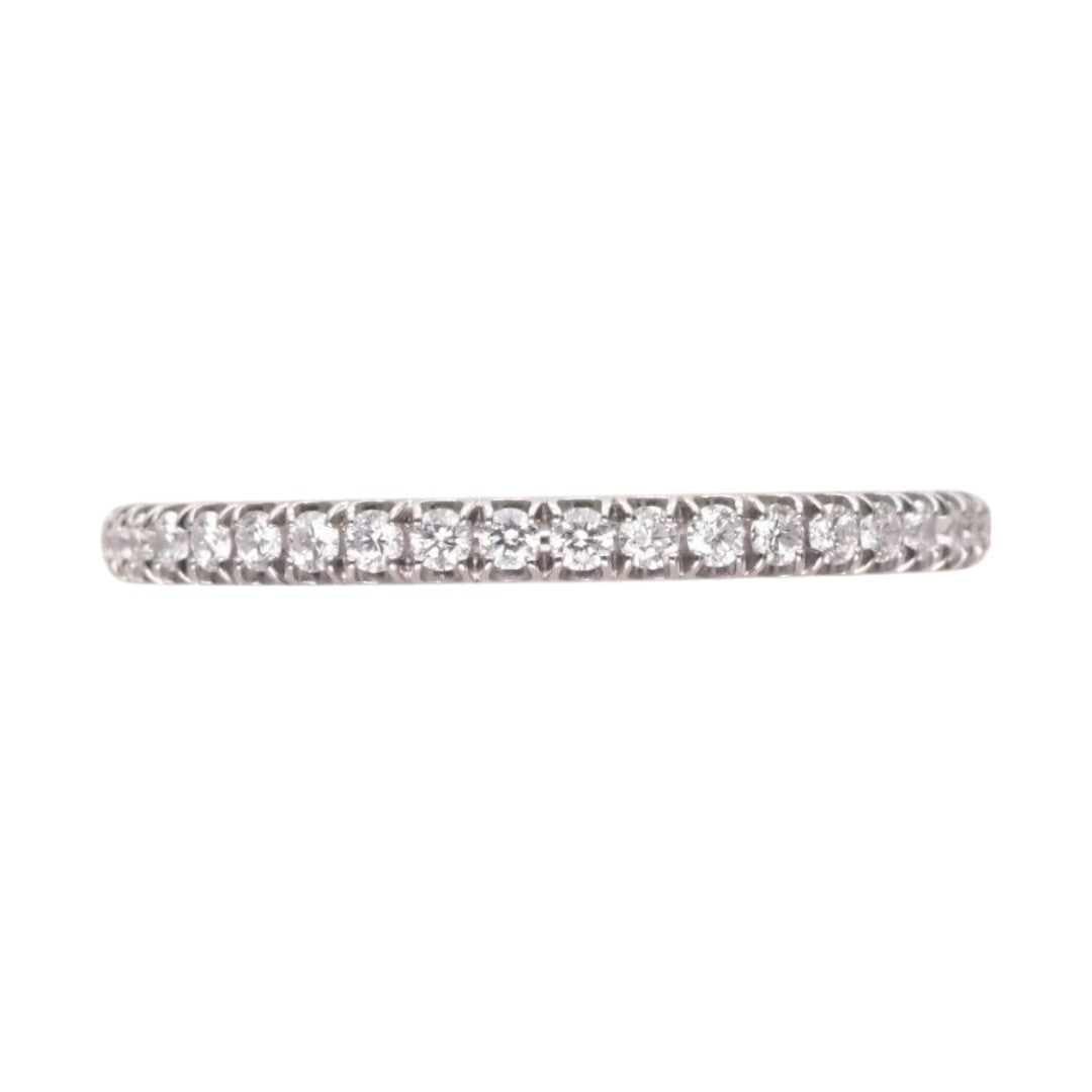 HARRY WINSTON Harry Winston Micro Pave Bundle Ring (Small) Half Half Half Eternity Eternity ring 클래식 다이아몬드 번들 링 링 PT950 Silver Diamond Ring Wedding Ring Platinum