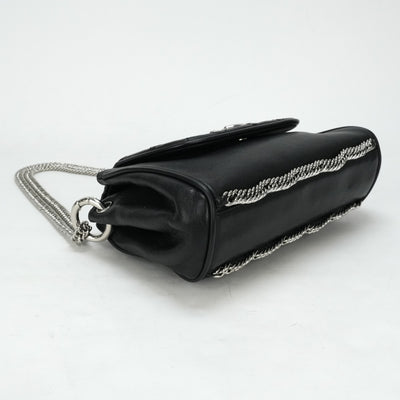 CHANEL CHANEL Matelass? Bag Shoulder Bag Calfskin Black Silver Metal Fittings Chain Shoulder Bag Coco Mark