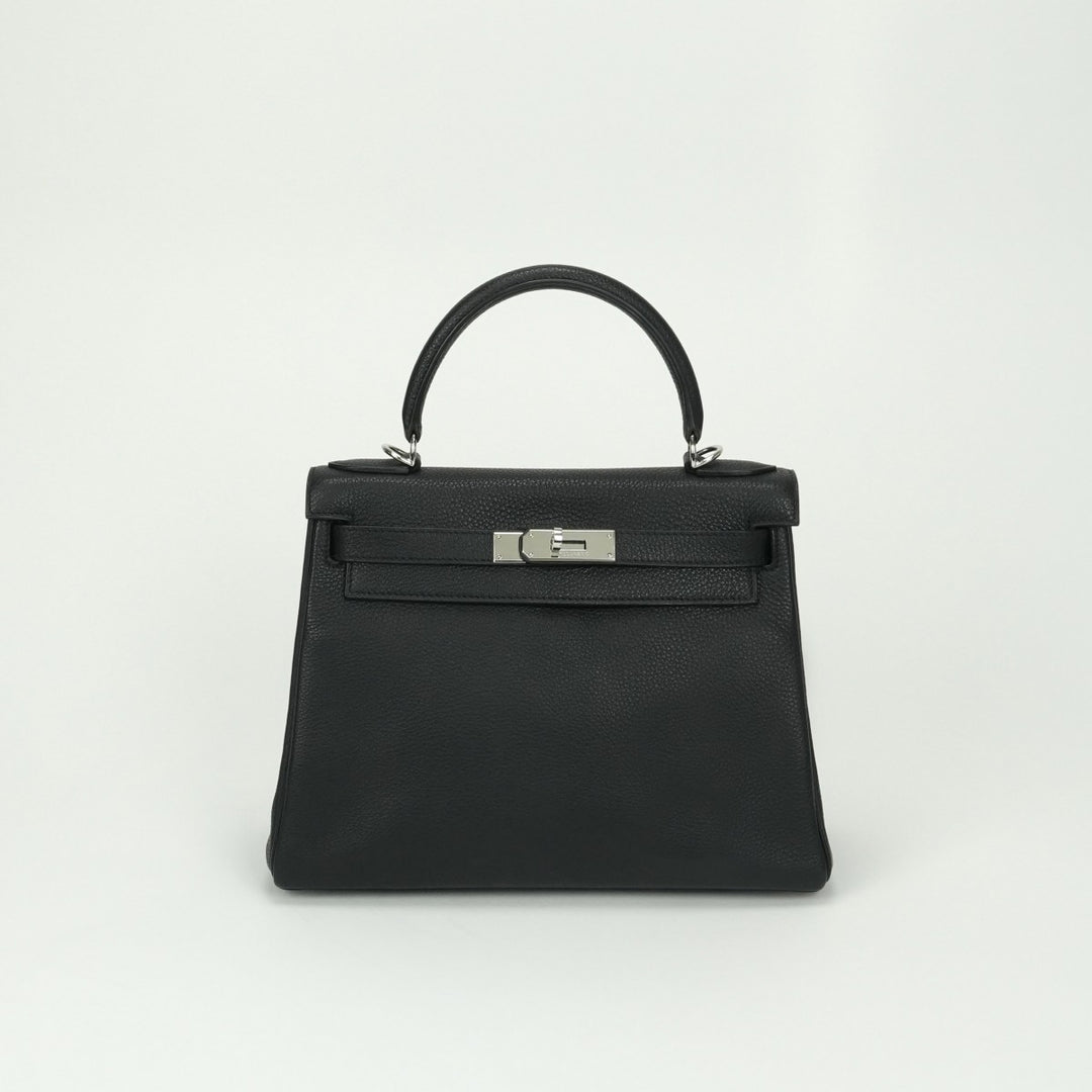 エルメス HERMES ケリー28 ケリー 28 バッグ トートバッグ ショルダーバッグ トゴ ノワール　noir ブラック Black 黒 シルバー金具 エルメス HERMES ケリー28 ケリー 28 バッグ トートバッグ トゴ