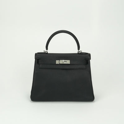 エルメス HERMES ケリー28 ケリー 28 バッグ トートバッグ トゴ ノワール noir ブラック black 黒 シルバー金具 ケリー28 トートバッグ ショルダーバッグ 内縫い