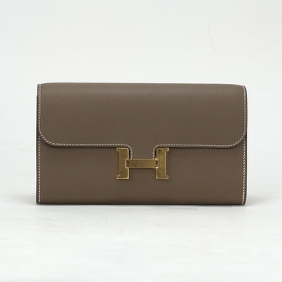 HERMES HERMES Constance long to go Constance to go Wallet Long Wallet Ever Color Etoop Grey Gold Hardware Ever Color