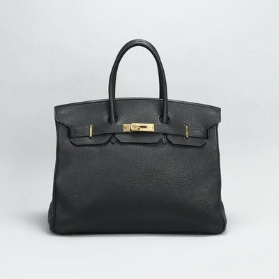 HERMES 헤르메스 Birkin 35 Birkin 35 토트 백 토고 누아 블랙 골드 하드웨어