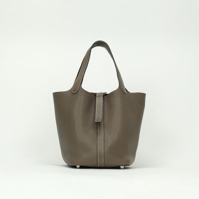 エルメス HERMES ピコタンPM ピコタン PM ピコタン18 バッグ トートバッグ トリヨンクレマンス エトゥープ Etoupe グレー gray シルバー金具 ハンドバッグ