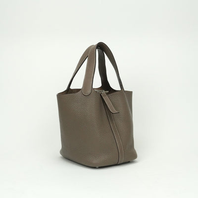 エルメス HERMES ピコタンPM ピコタン PM ピコタン18 バッグ トートバッグ トリヨンクレマンス エトゥープ Etoupe グレー gray シルバー金具 ハンドバッグ