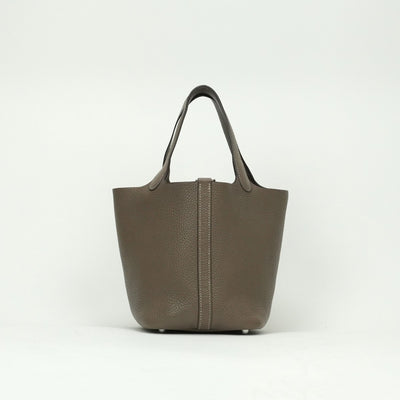 エルメス HERMES ピコタンPM ピコタン PM ピコタン18 バッグ トートバッグ トリヨンクレマンス エトゥープ Etoupe グレー gray シルバー金具 ハンドバッグ