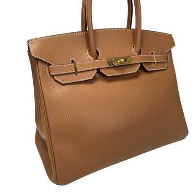 HERMES HERMES Birkin 35 Birkin 35 Bag Tote Bag Kushbell Gold Brown Gold Fittings