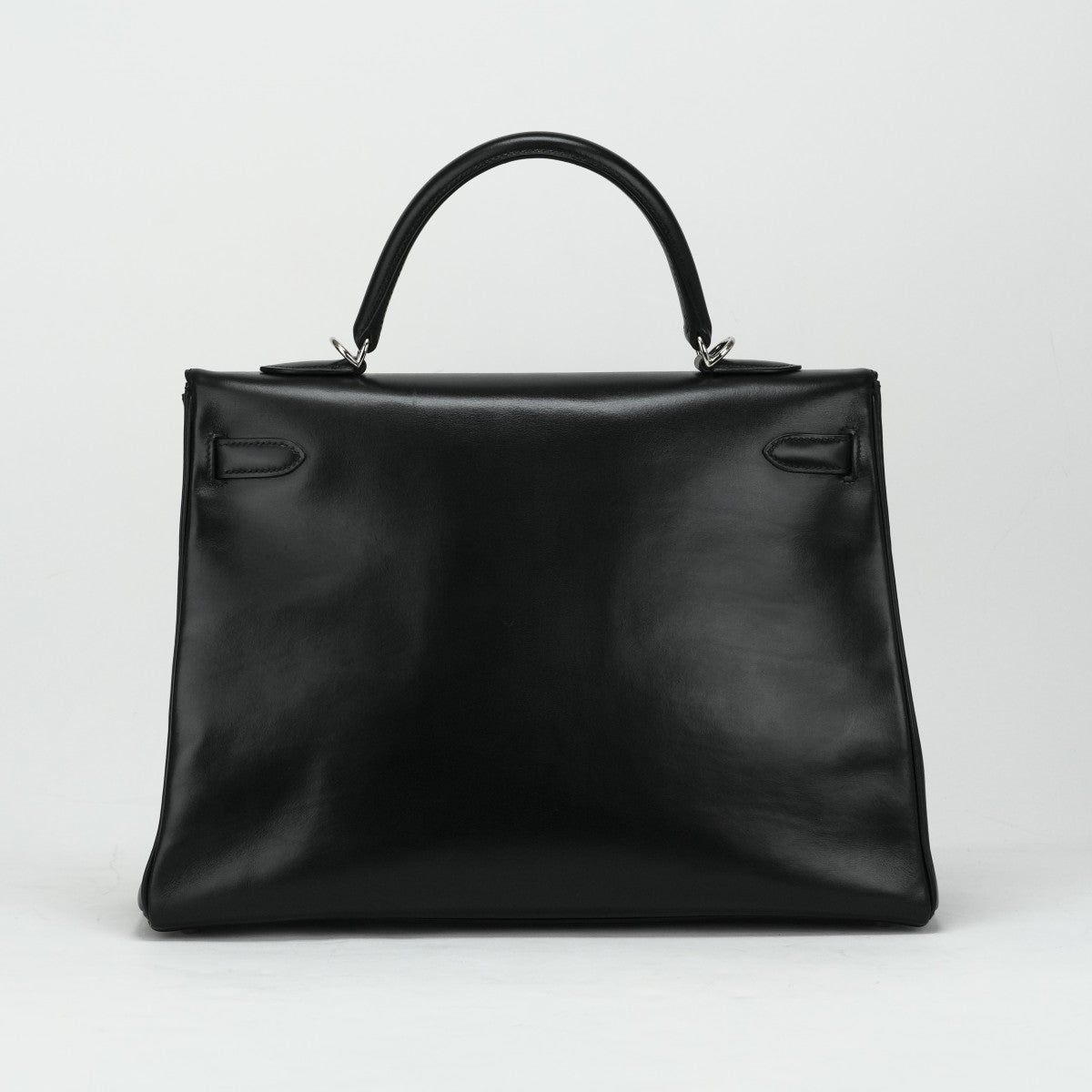 HERMES HERMES Kelly 35 Kelly 35 Bag, Tote Bag, Shoulder Bag, Box Calf, Noir, Black, Silver Hardware