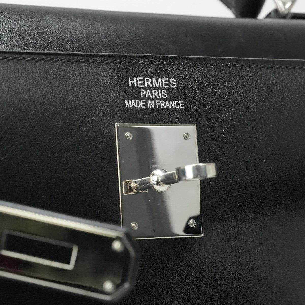 HERMES 헤르메스 Kelly 35 Kelly 35 가방, 토트 백, 숄더 백, 상자 송아지, 누아르, 검은 색, 실버 하드웨어