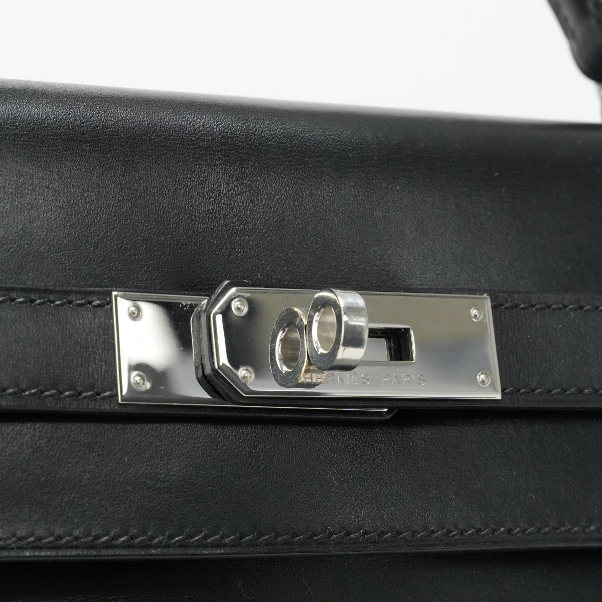 HERMES HERMES Kelly 35 Kelly 35 Bag, Tote Bag, Shoulder Bag, Box Calf, Noir, Black, Silver Hardware