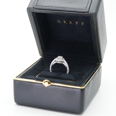 GRAFF Graff Round Diamond订婚戒指星座环750WG银色银钻石戒指订婚戒指