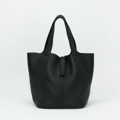 HERMES HERMES Picotin GM Picotin GM Picotin 26 Tote bag Toryon Clemence Noir Black Silver Metal fittings