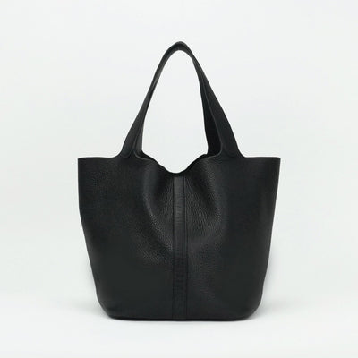 HERMES HERMES Picotin GM Picotin GM Picotin 26 Tote bag Toryon Clemence Noir Black Silver Metal fittings