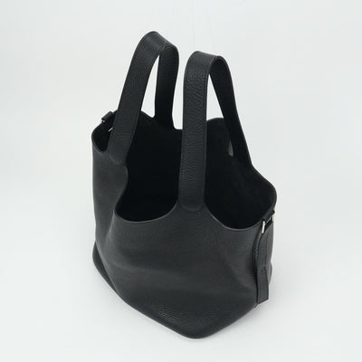 HERMES HERMES Picotin GM Picotin GM Picotin 26 Tote bag Toryon Clemence Noir Black Silver Metal fittings
