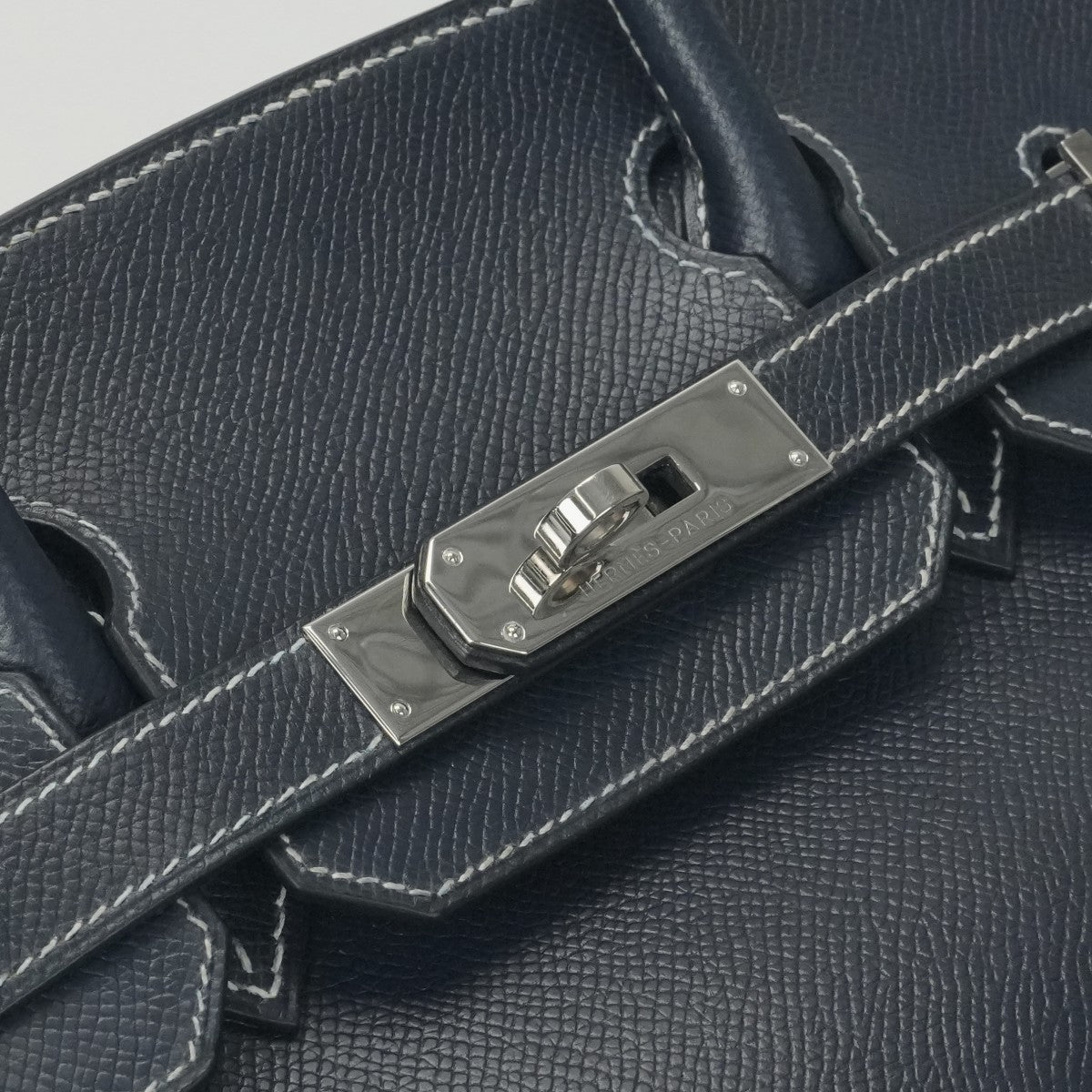 HERMES 爱马仕 Birkin 30 Birkin 30 袋手提袋库什贝尔海军海军蓝色银色硬件