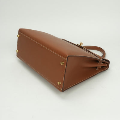 エルメス HERMES ケリー32 ケリー 32 バッグ トートバッグ ショルダーバッグ クシュベル ゴールド ブラウン 茶 ゴールド金具