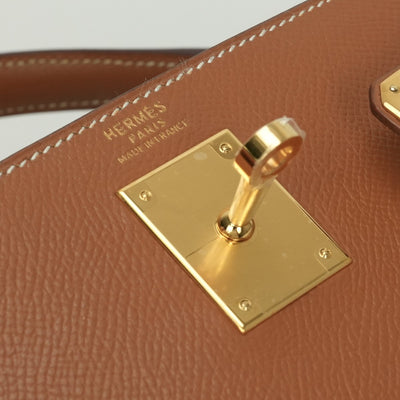 エルメス HERMES ケリー32 ケリー 32 バッグ トートバッグ ショルダーバッグ クシュベル ゴールド ブラウン 茶 ゴールド金具