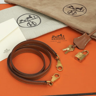 エルメス HERMES ケリー32 ケリー 32 バッグ トートバッグ ショルダーバッグ クシュベル ゴールド ブラウン 茶 ゴールド金具