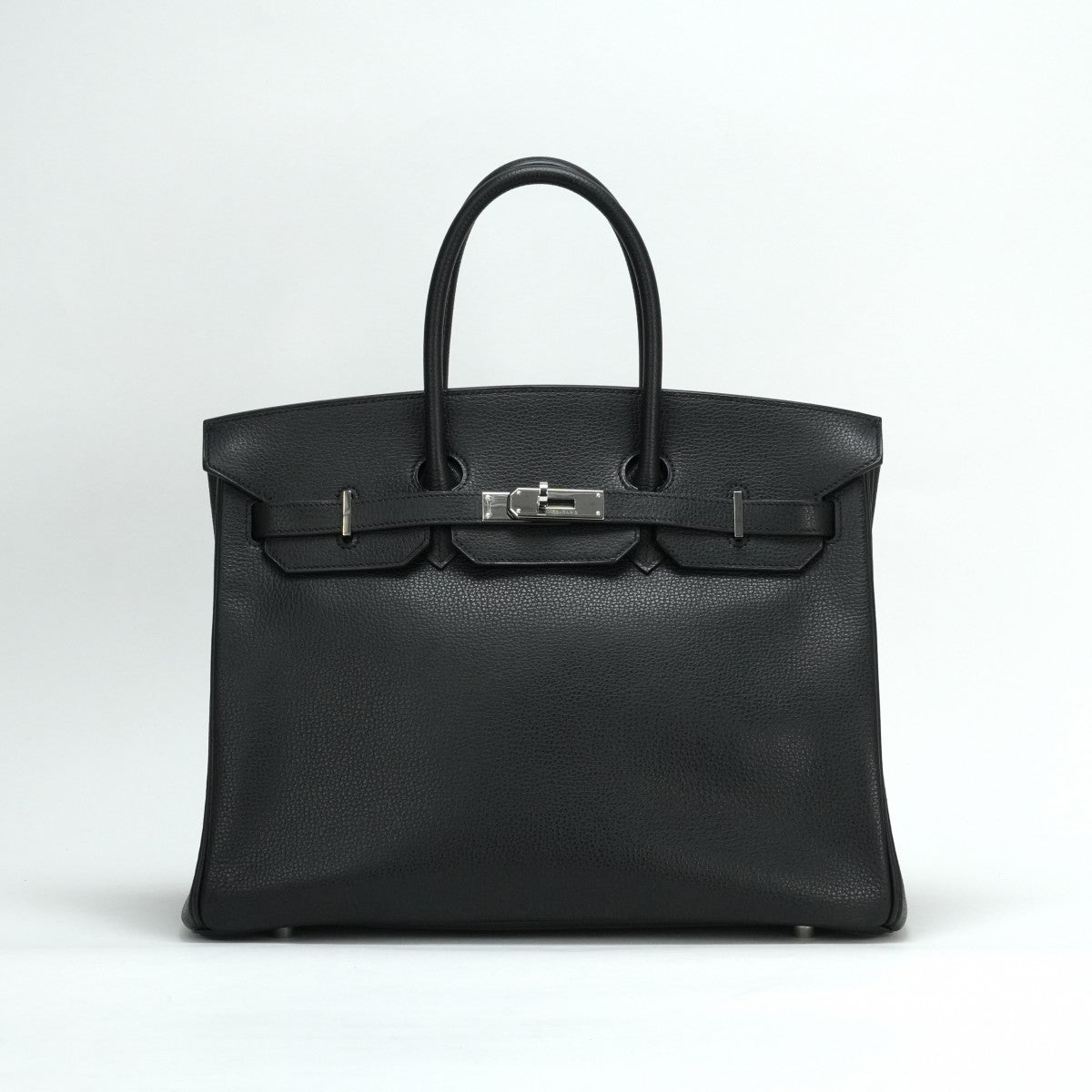 HERMES 헤르메스 Birkin 35 Birkin 35 가방, 토트 백, Vacherierger 누아르, 검은 색, 은색 피팅