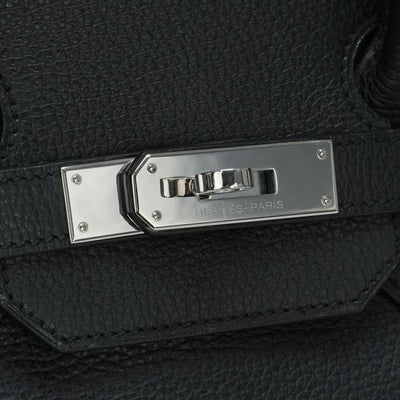 HERMES 헤르메스 Birkin 35 Birkin 35 가방, 토트 백, Vacherierger 누아르, 검은 색, 은색 피팅