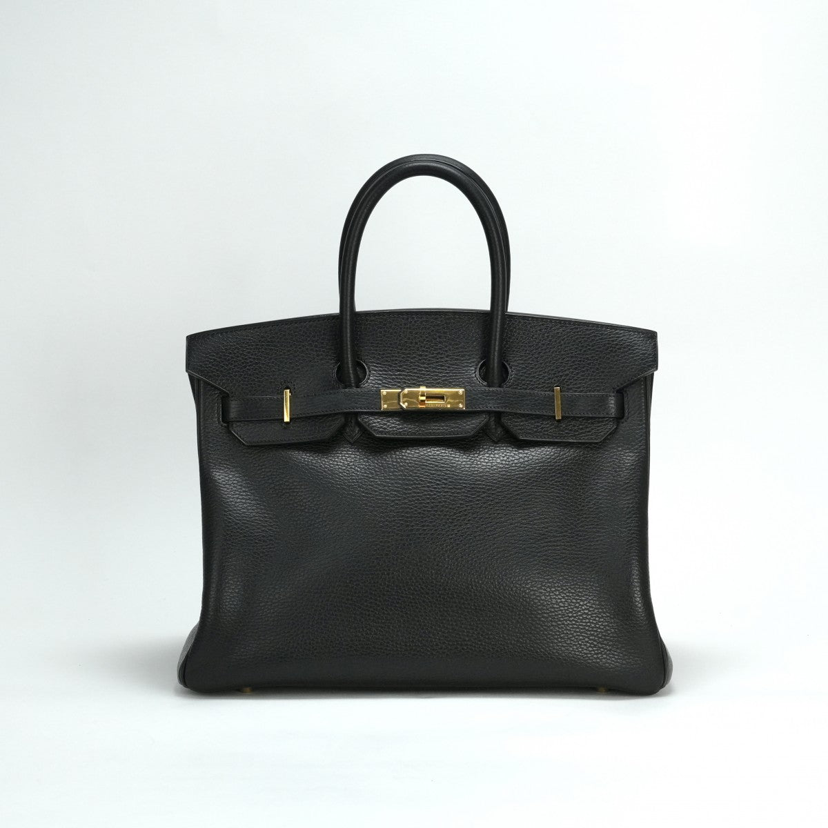 HERMES HERMES Birkin 35 Birkin 35 Bag, tote bag, Ardennes, noir, black, gold fittings