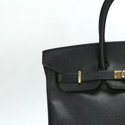 HERMES HERMES Birkin 35 Birkin 35 Bag, tote bag, Ardennes, noir, black, gold fittings