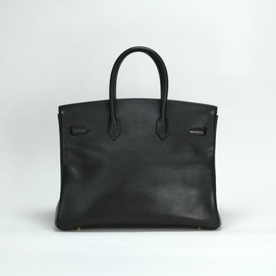 HERMES HERMES Birkin 35 Birkin 35 Bag, tote bag, Ardennes, noir, black, gold fittings