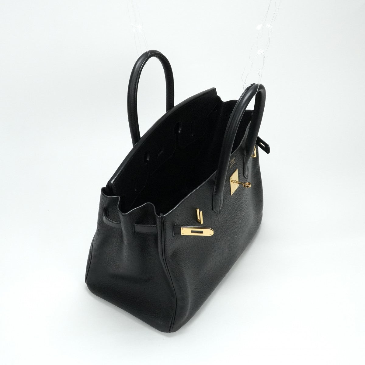 HERMES HERMES Birkin 35 Birkin 35 Bag, tote bag, Ardennes, noir, black, gold fittings