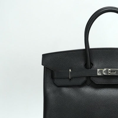 HERMES 헤르메스 Birkin 35 Birkin 35 가방, 토트 백, Ardennes 누아르, 검은 색, 실버 하드웨어