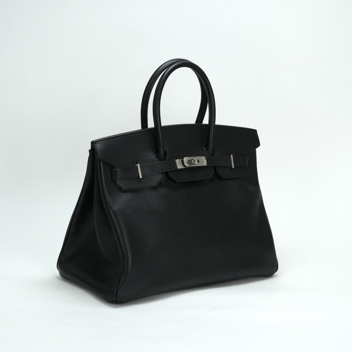 HERMES 헤르메스 Birkin 35 Birkin 35 가방, 토트 백, Ardennes 누아르, 검은 색, 실버 하드웨어